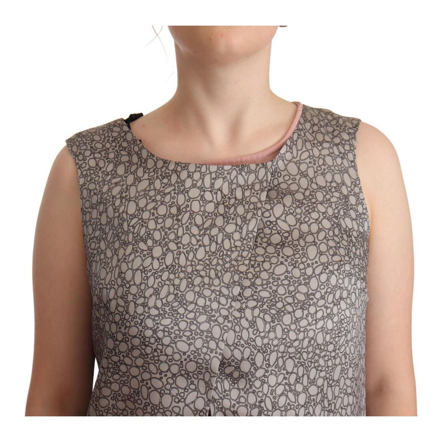 Comeforbreakfast Elegant Silk Shift Dress in Sophisticated Gray WOMAN DRESSES Comeforbreakfast Rosy Brown