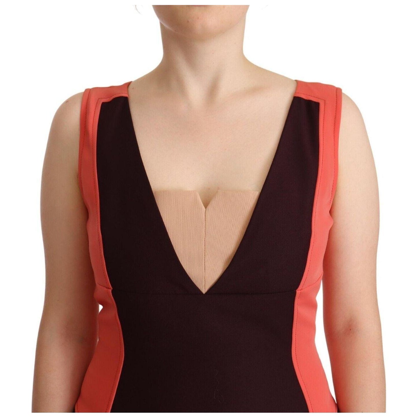 CO|TE Multicolor V-Neck Sleeveless Sheath Dress WOMAN DRESSES CO|TE Black