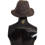 Dolce & Gabbana Elegant Gray Tweed Wide Brim Hat Dolce & Gabbana Dark Slate Gray
