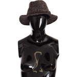 Dolce & Gabbana Elegant Gray Tweed Wide Brim Hat Dolce & Gabbana Black