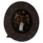 Dolce & Gabbana Elegant Gray Tweed Wide Brim Hat Dolce & Gabbana Black