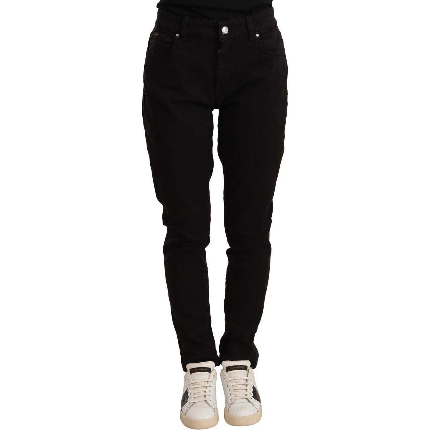 Dolce & Gabbana Elegant Slim-Fit Black Skinny Jeans Dolce & Gabbana Black