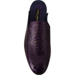 Dolce & Gabbana Purple Exotic Leather Flats Slides Shoes MV4371-44