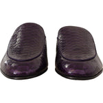 Dolce & Gabbana Purple Exotic Leather Flats Slides Shoes MV4371-44
