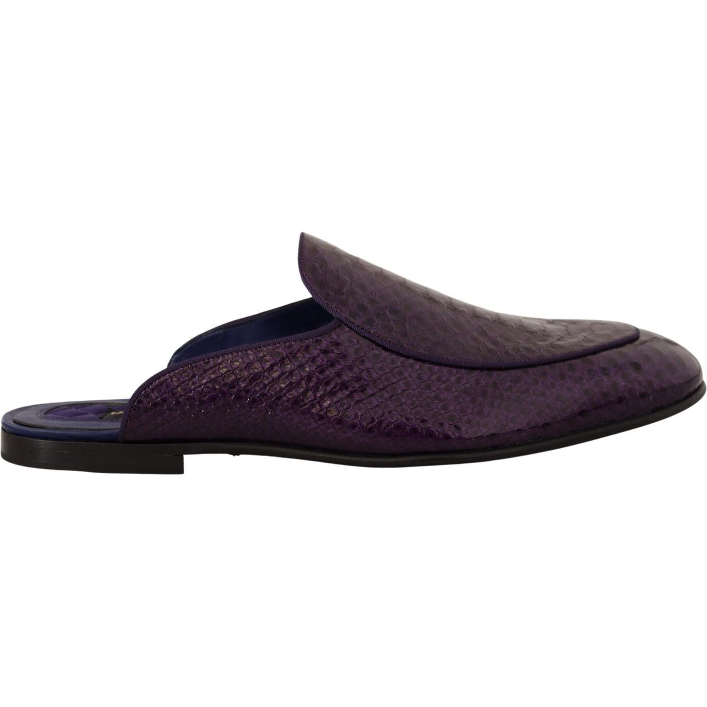 Dolce & Gabbana Purple Exotic Leather Flats Slides Shoes MV4371-44