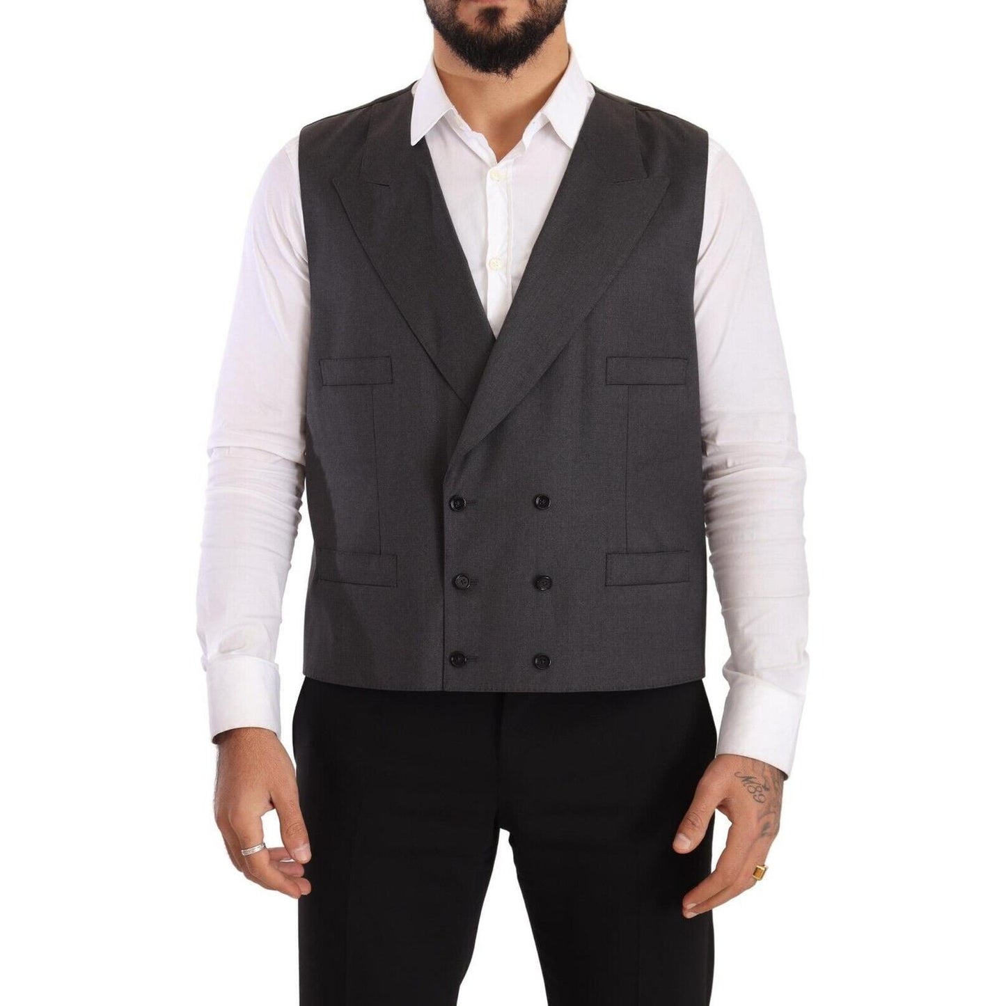 Dolce & Gabbana Elegant Gray Sicilia Wool Blend Suit Dolce & Gabbana Light Gray