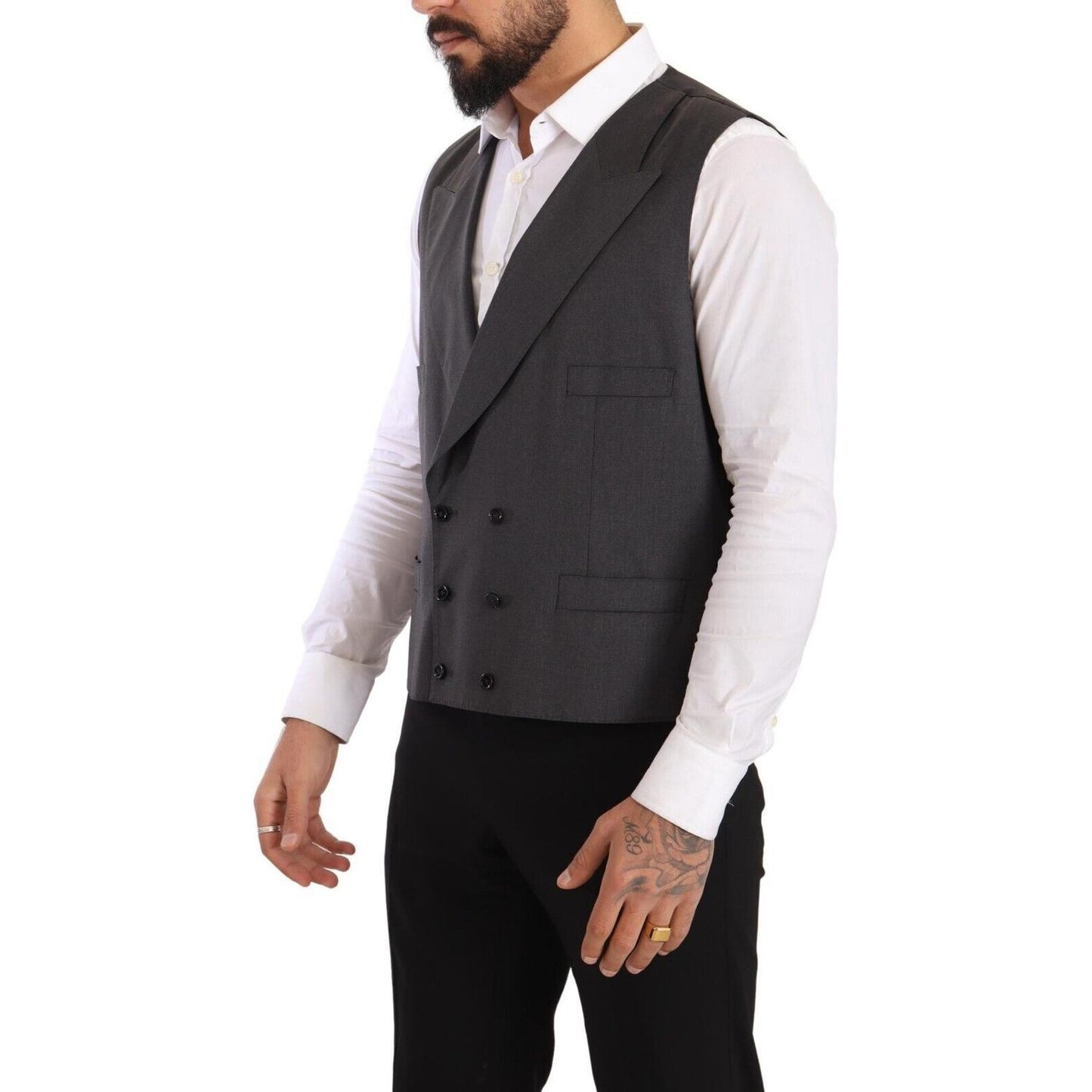 Dolce & Gabbana Elegant Gray Sicilia Wool Blend Suit Dolce & Gabbana Light Gray