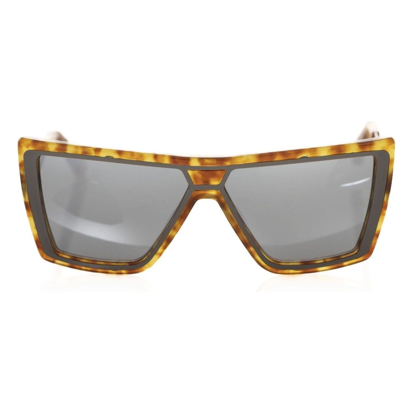 Frankie Morello Brown Acetate Women Sunglass Frankie Morello Dark Gray