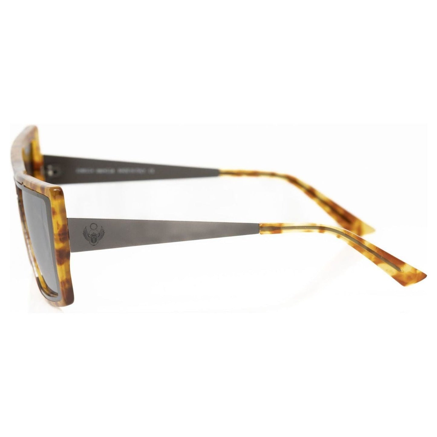 Frankie Morello Brown Acetate Women Sunglass Frankie Morello Dim Gray