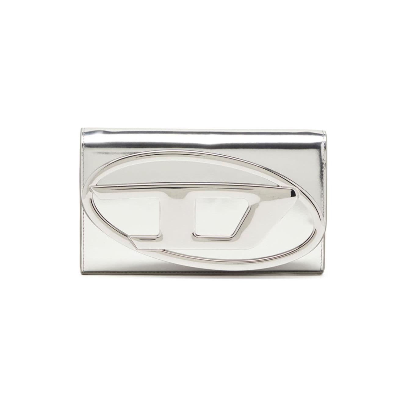Diesel Bags.. Silver Clutches Diesel Light Gray