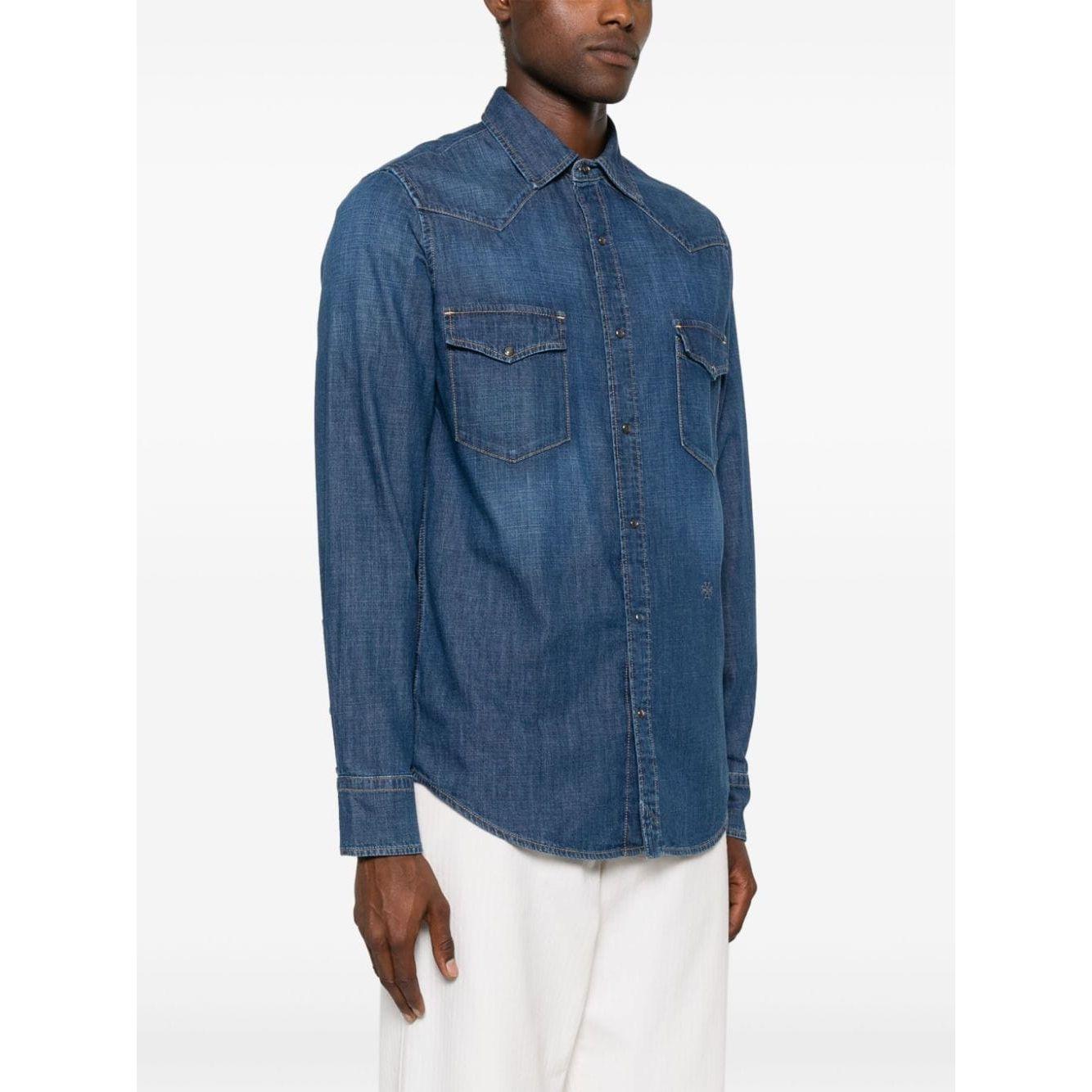 Jacob Cohen Shirts Clear Blue Shirts Jacob Cohen White Smoke
