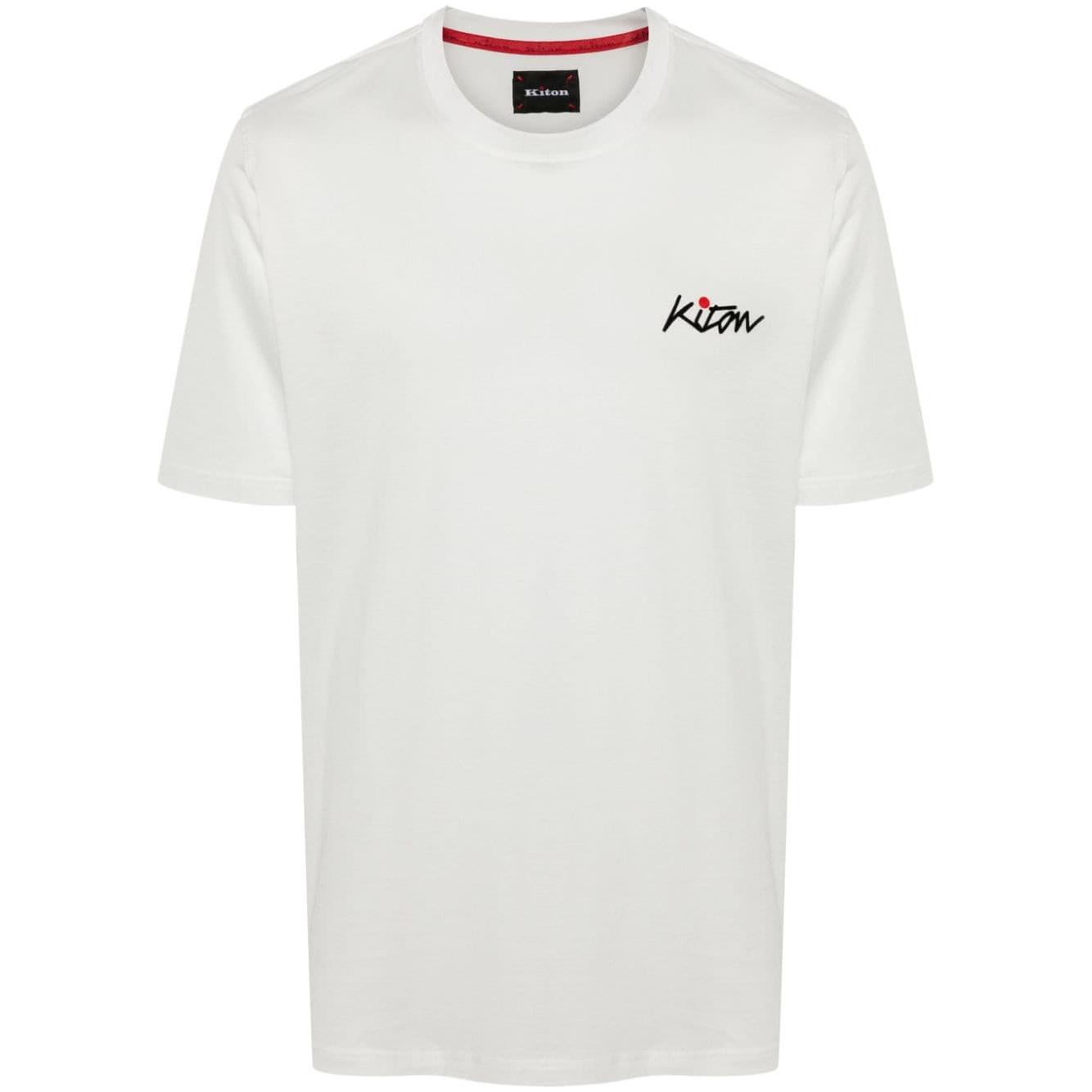 Kiton T-shirts and Polos White Topwear Kiton Light Gray
