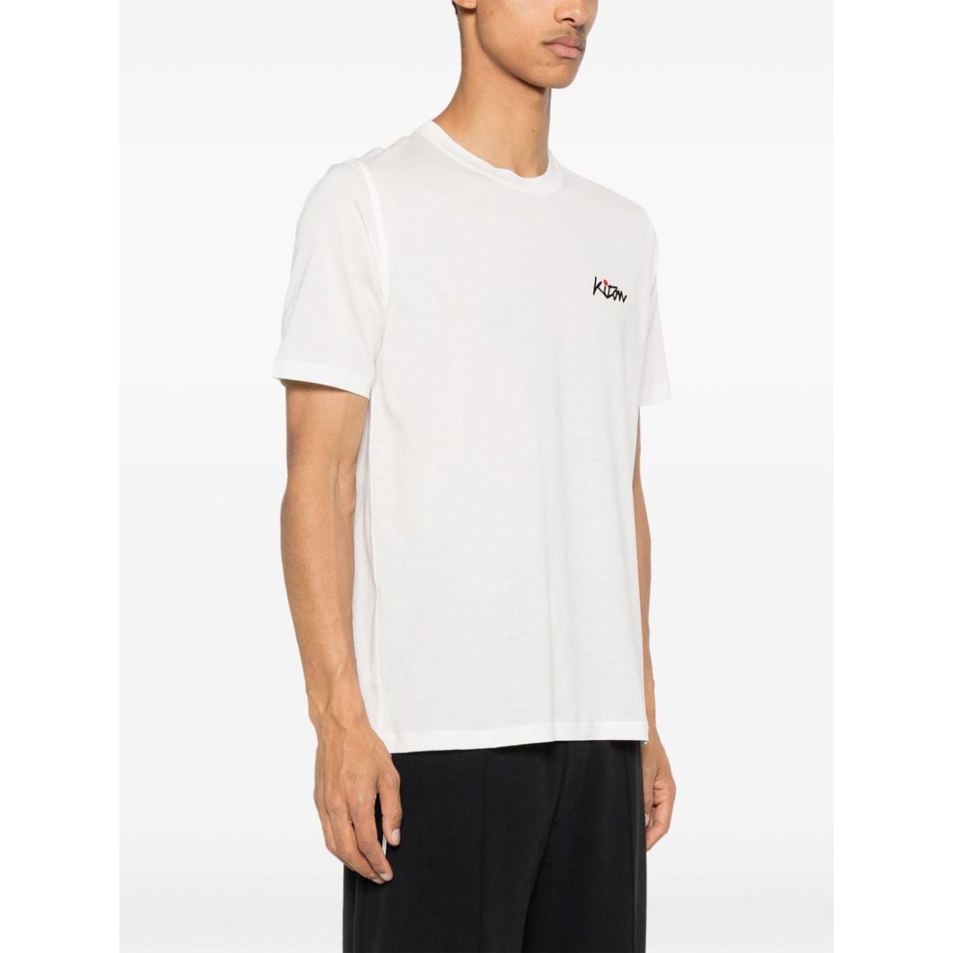 Kiton T-shirts and Polos White Topwear Kiton White Smoke
