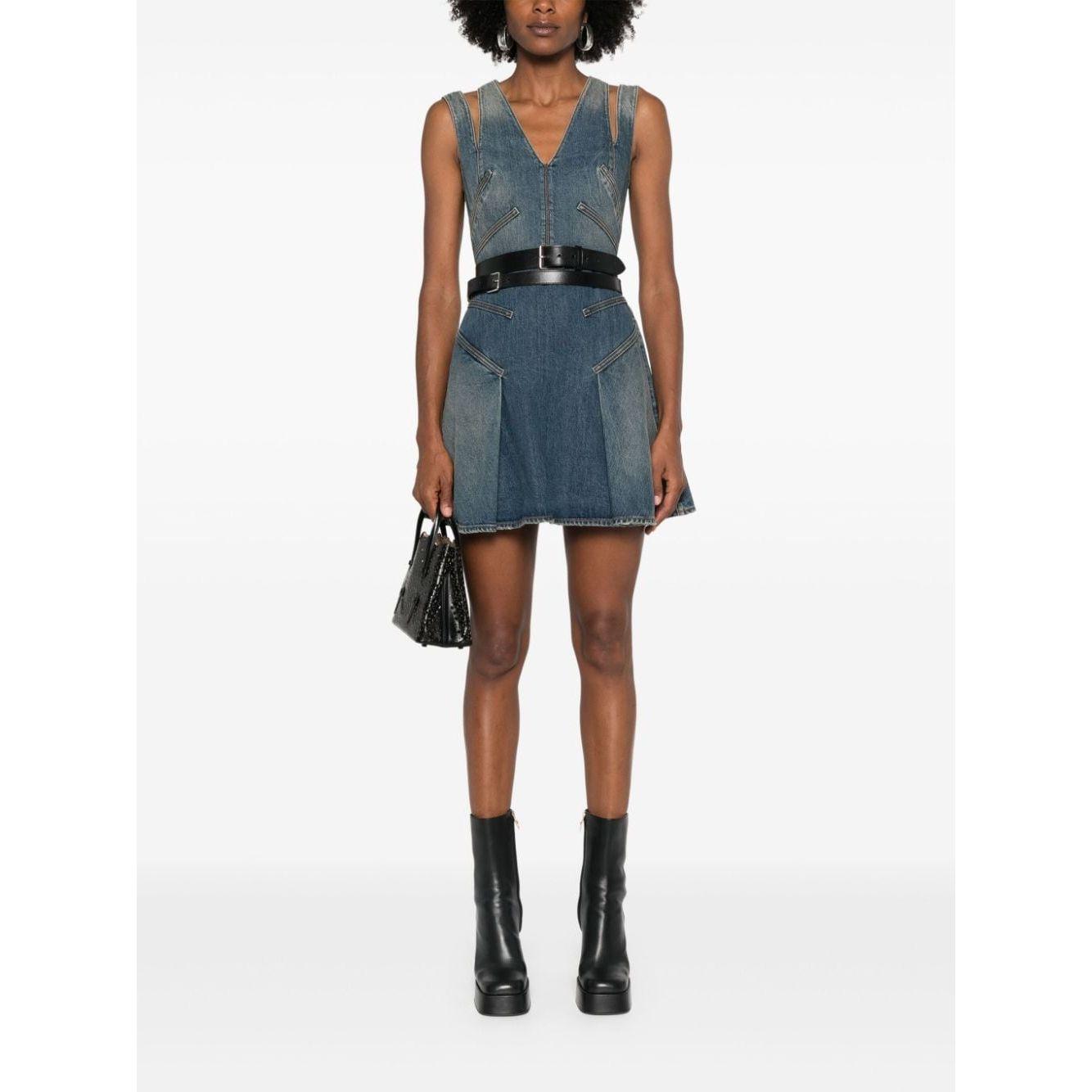 Alexander McQueen Dresses Blue Dresses Alexander Mcqueen White Smoke