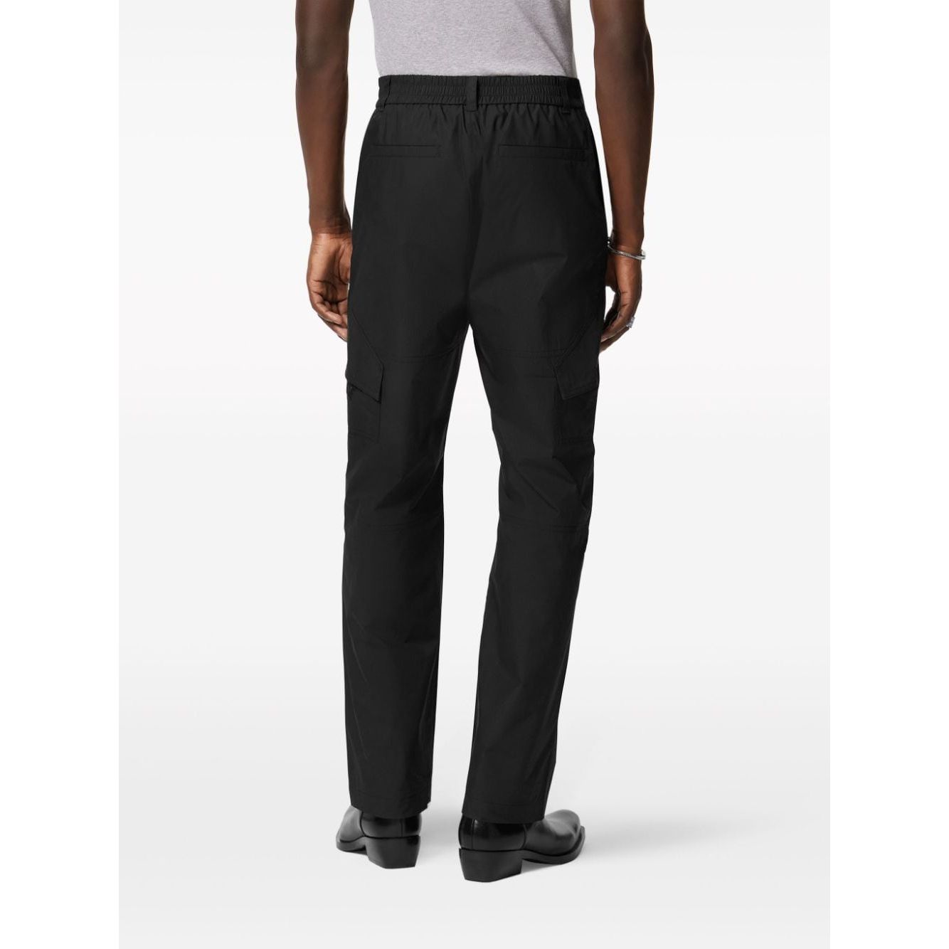 Versace Trousers Black Trousers Versace White Smoke