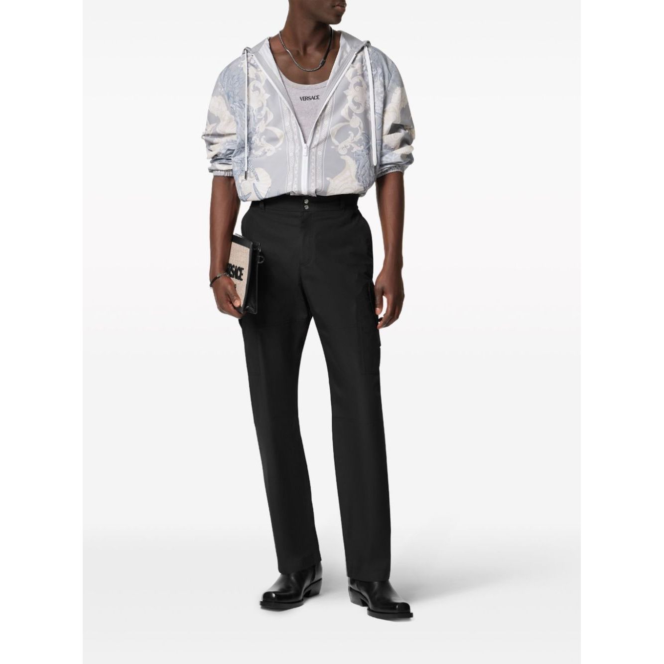 Versace Trousers Black Trousers Versace Dark Slate Gray