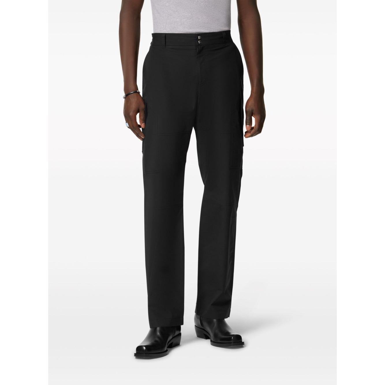 Versace Trousers Black Trousers Versace White Smoke