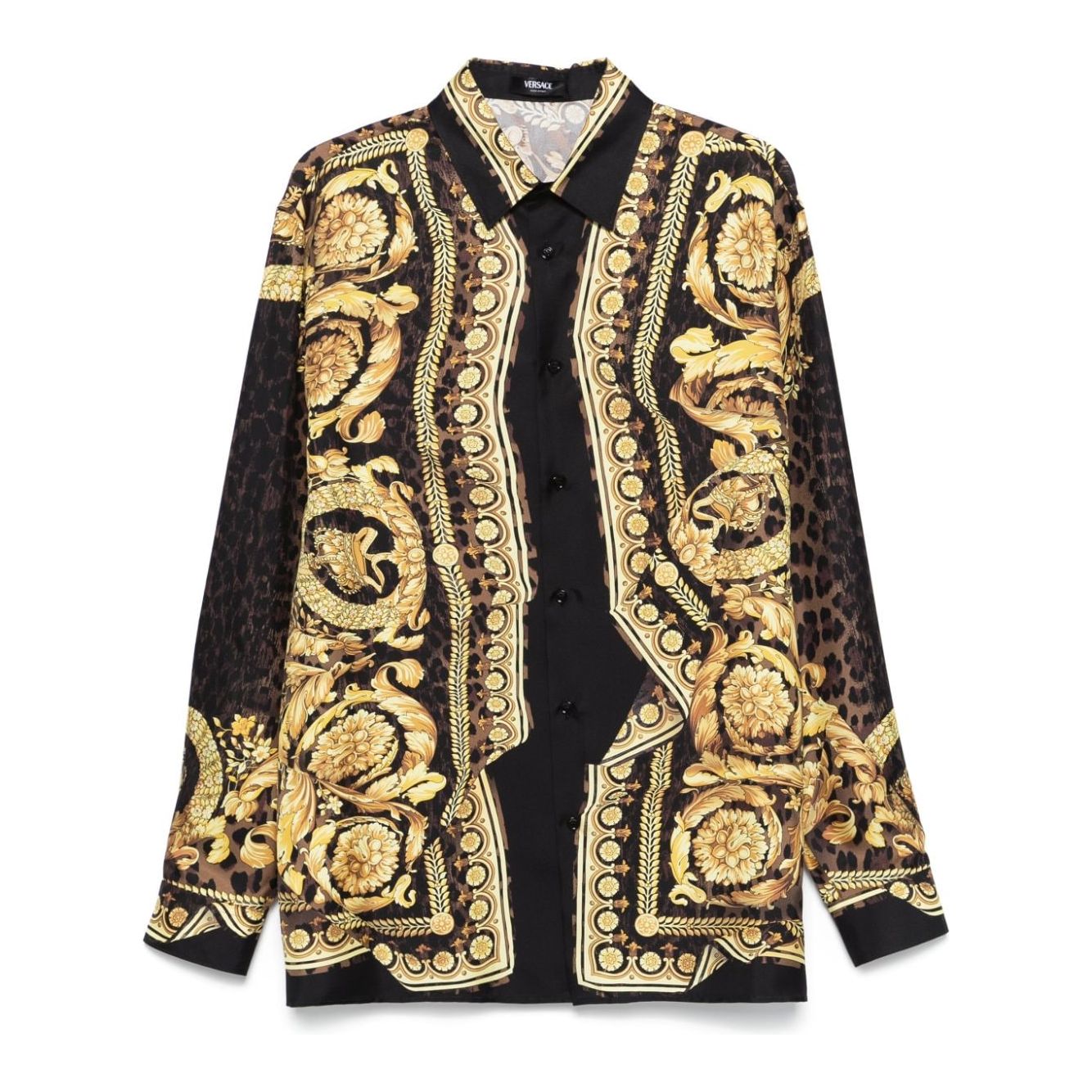 Versace Barocco-print shirt Shirts Versace Pale Goldenrod