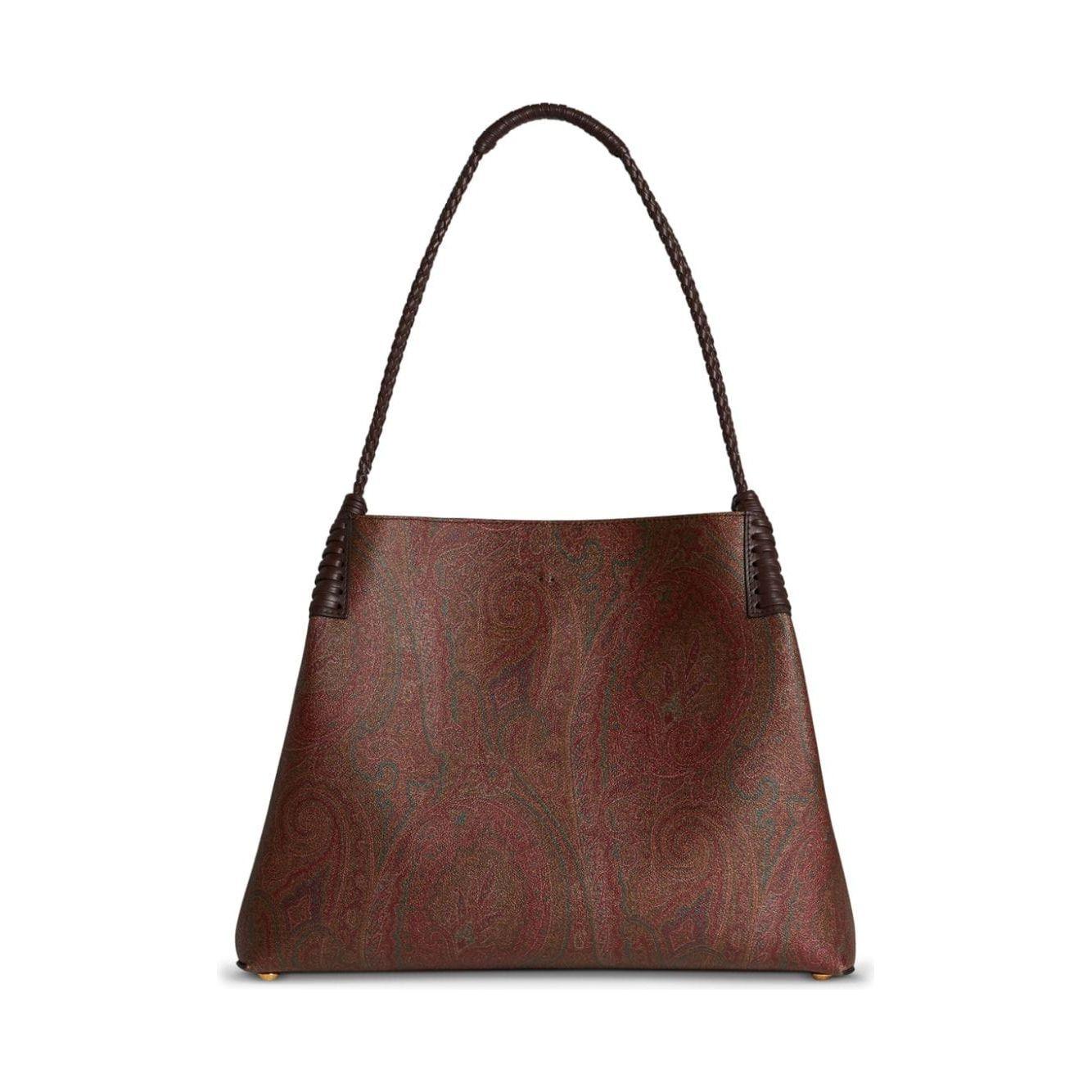 Etro medium Paisley Libra Tote Bag in Brown Shopper Etro Dark Olive Green