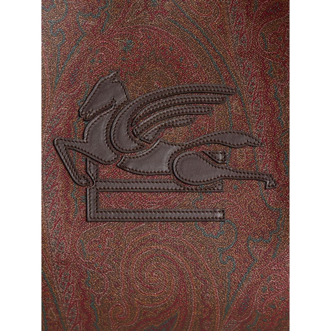 Etro medium Paisley Libra Tote Bag in Brown Shopper Etro Dark Olive Green