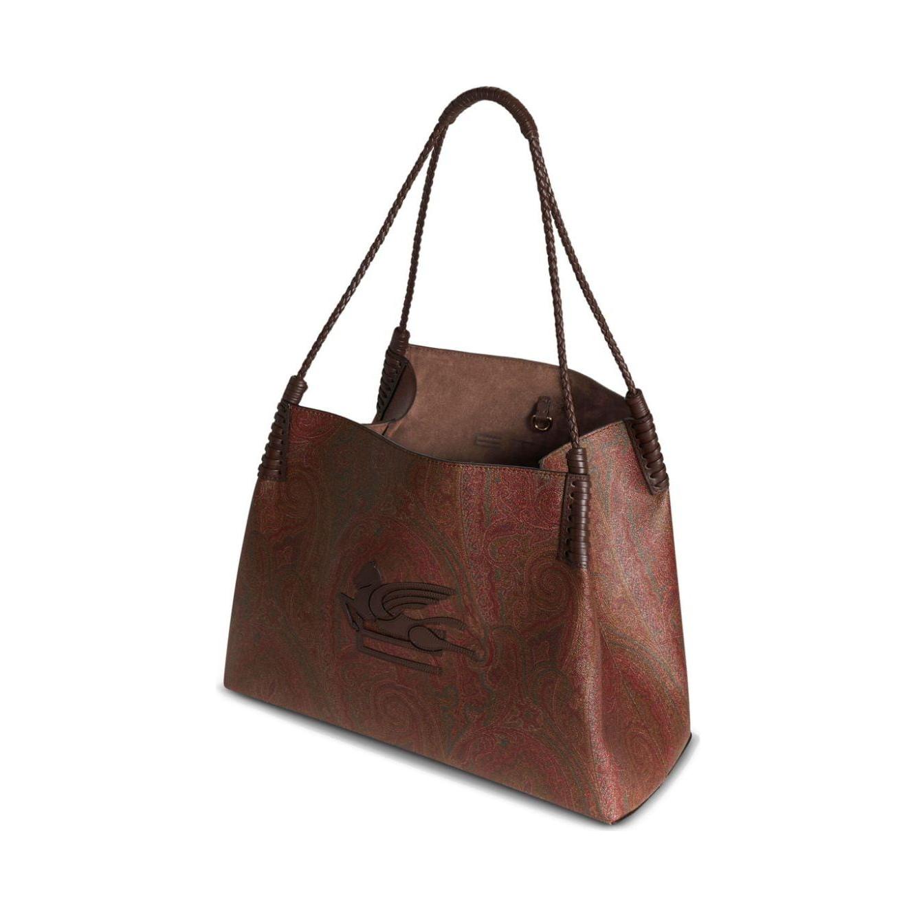 Etro medium Paisley Libra Tote Bag in Brown Shopper Etro Dark Slate Gray