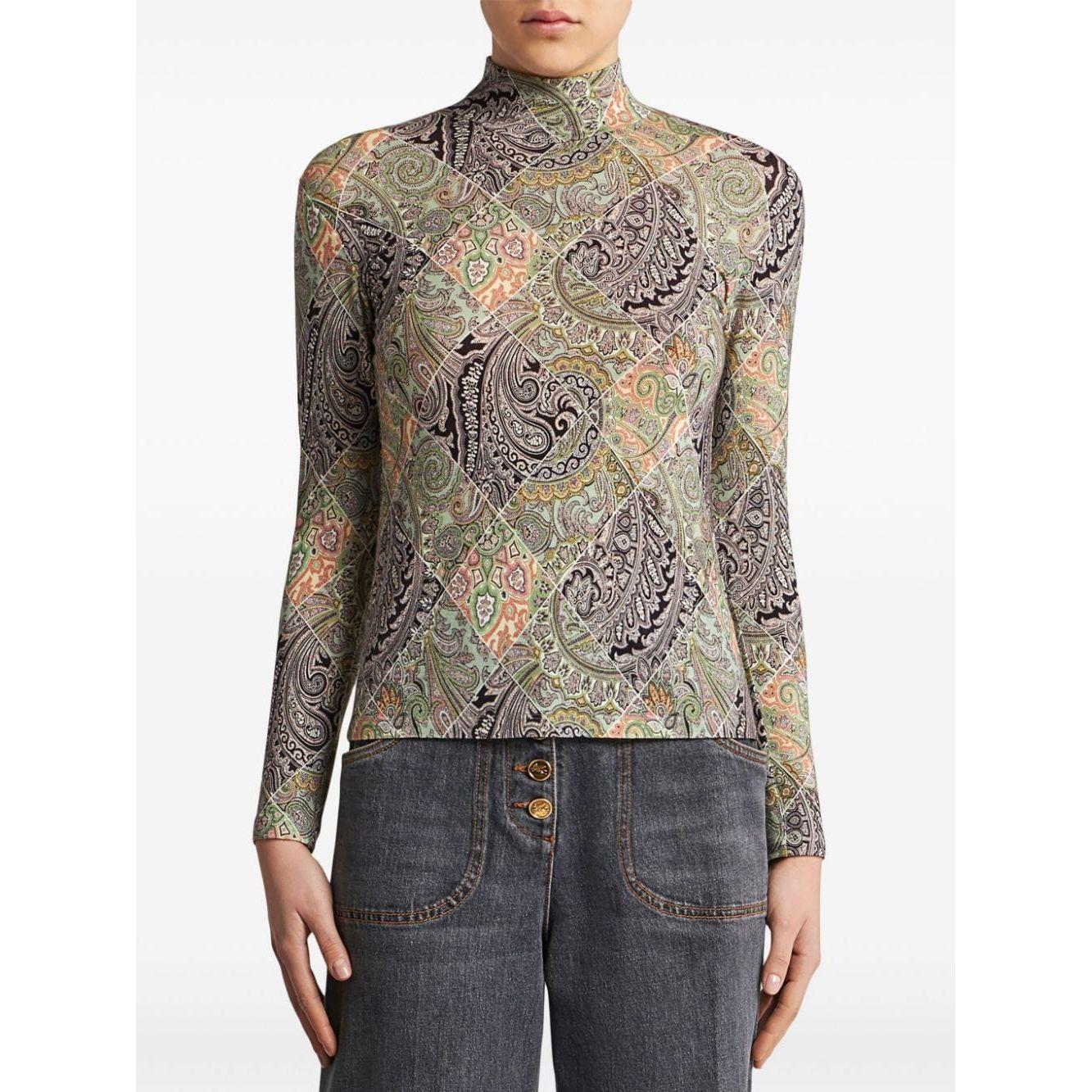 Etro Sweaters White Topwear Etro Dark Slate Gray