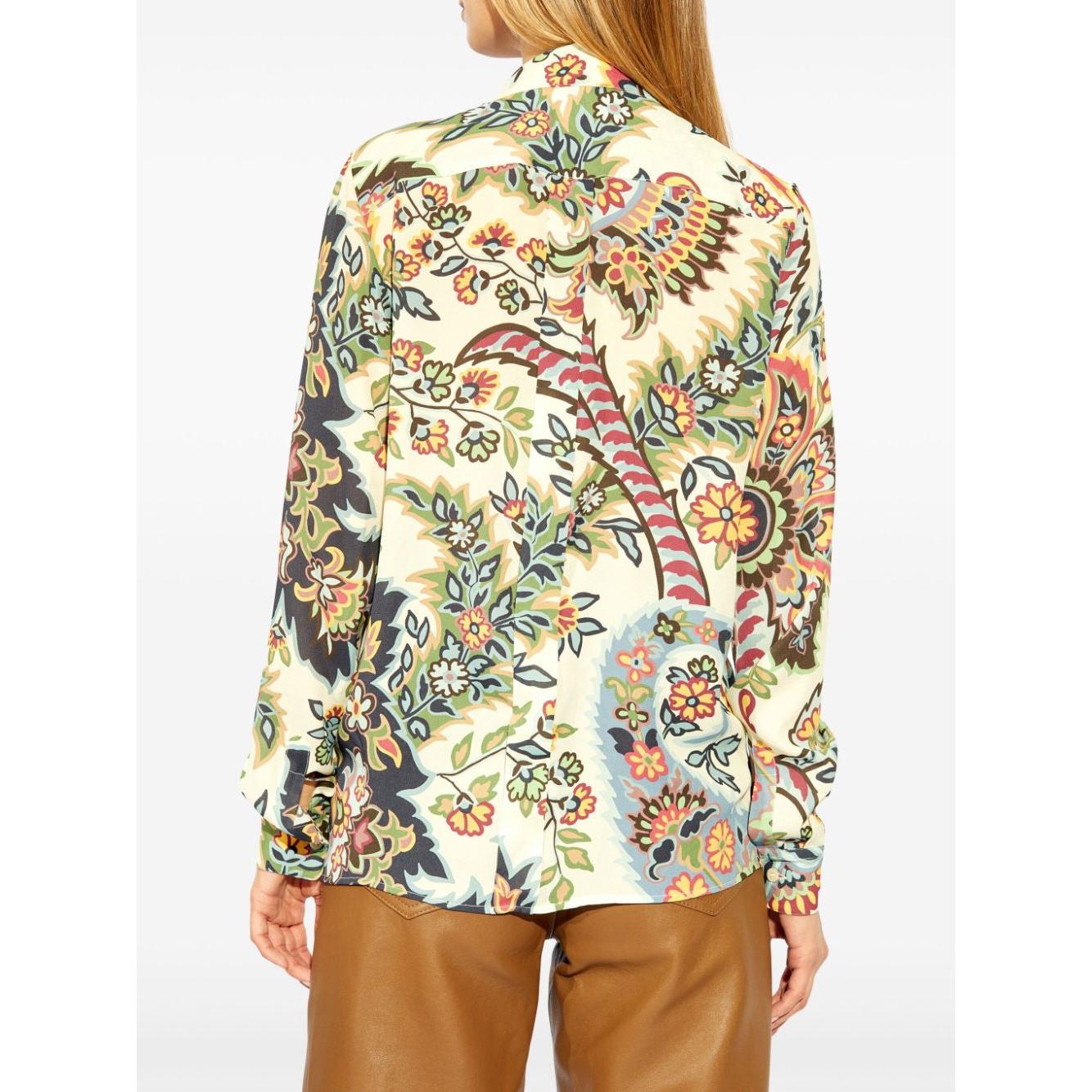 Etro Shirts Beige Shirts Etro White Smoke