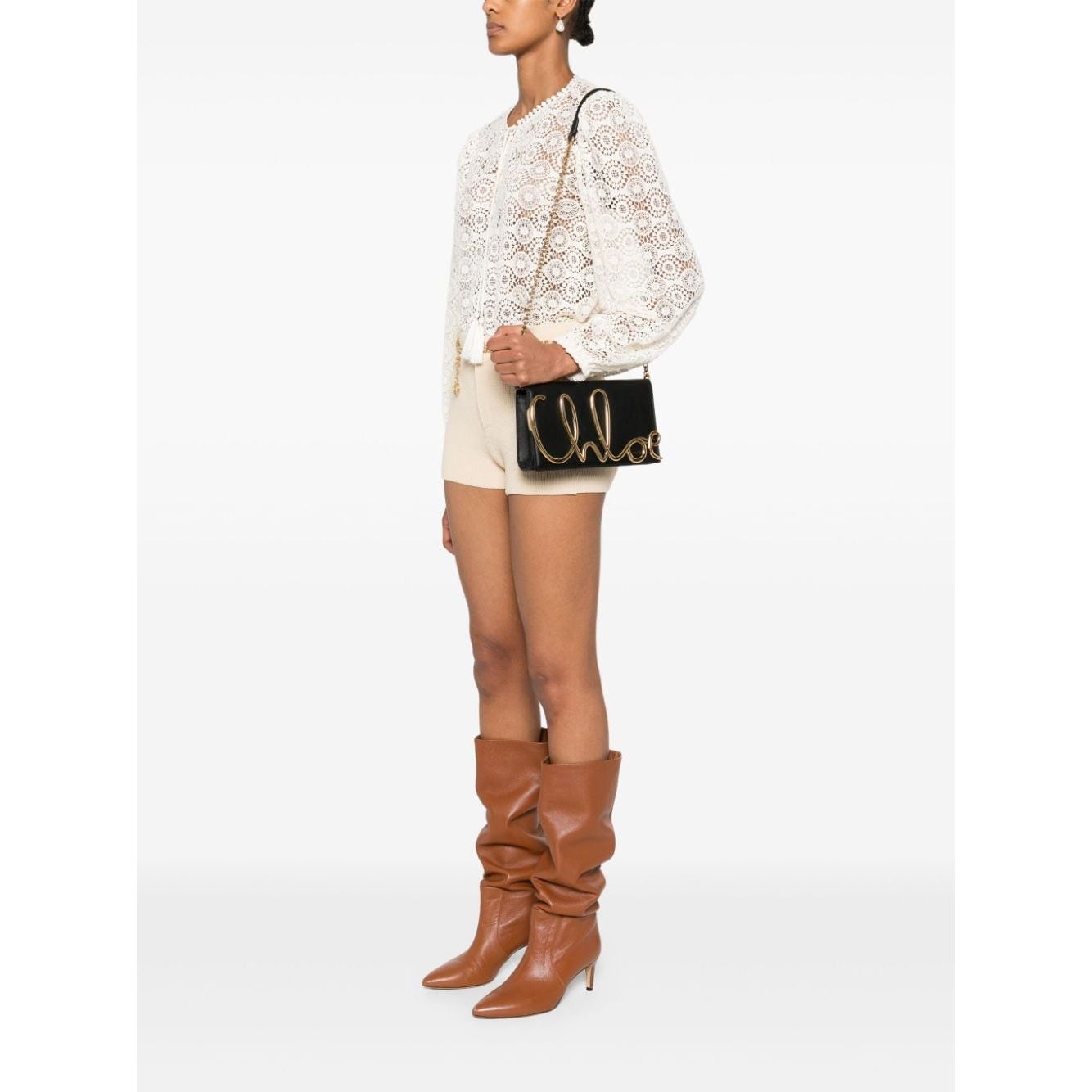 Chloè Chloé Iconic Crossbody Bag Shoulder Chloè White Smoke