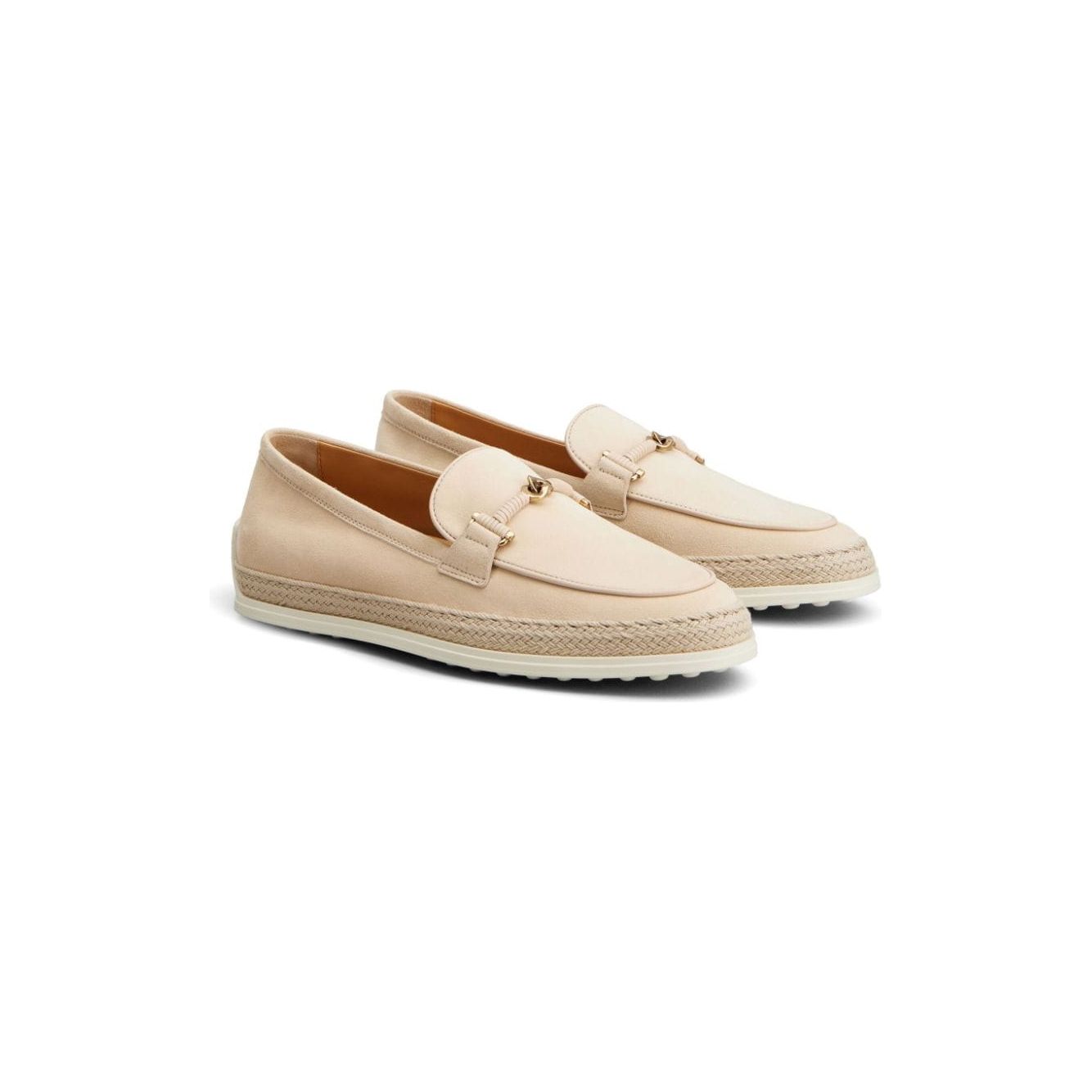 Tod's Flat shoes Beige Moccasins Tod'S Gray