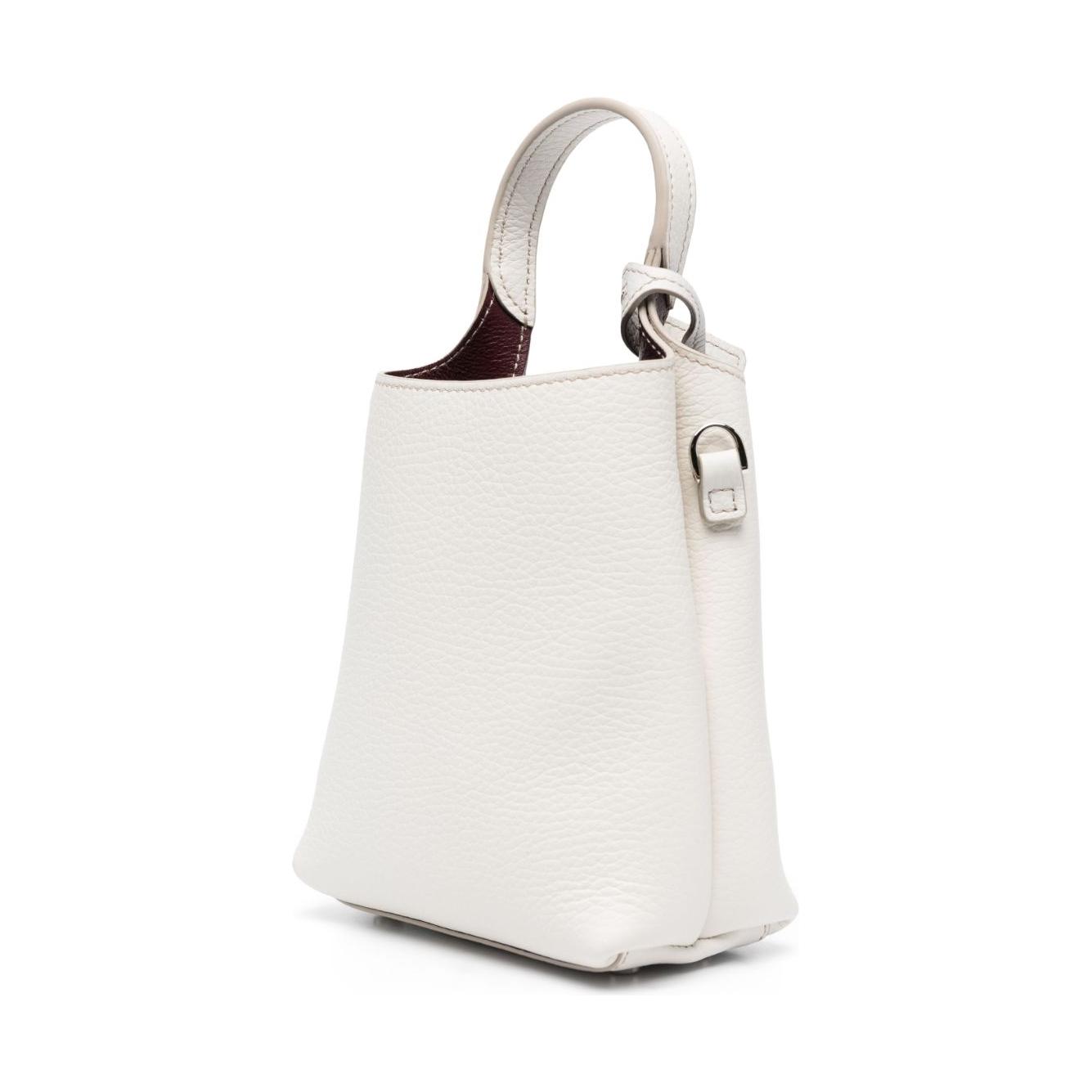 Tod's debossed-logo leather mini bag Clutches Tod'S Antique White