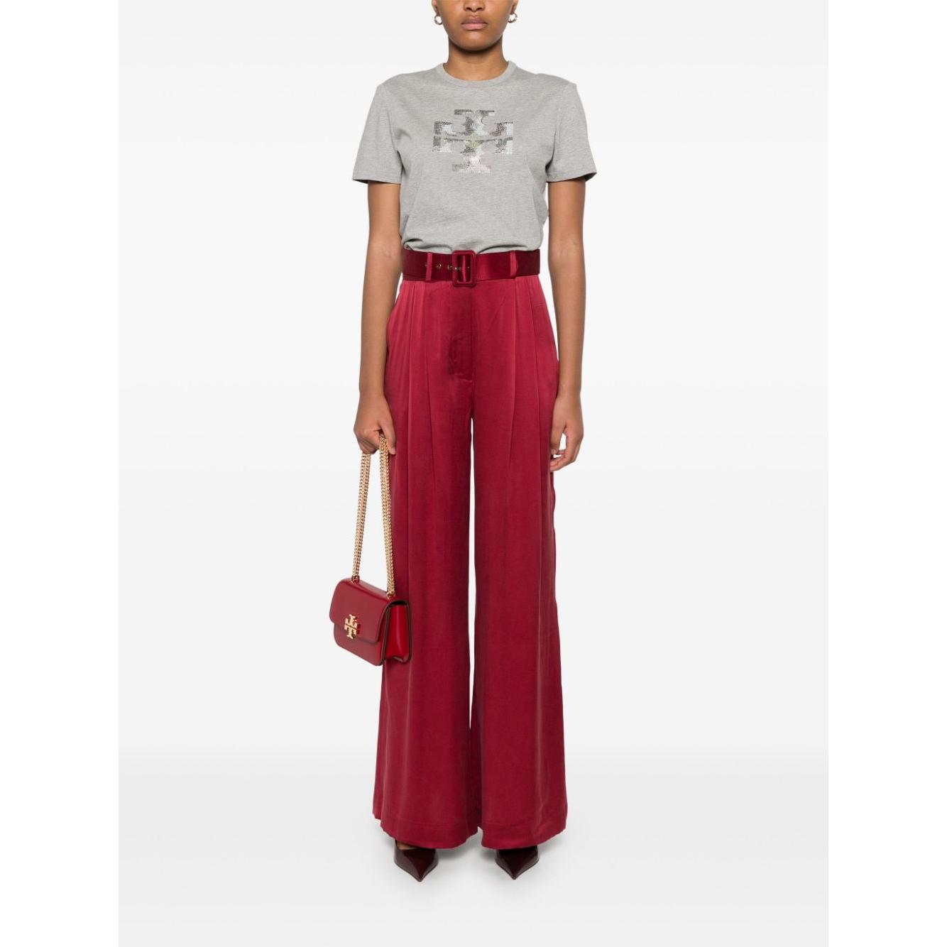Tory Burch T-shirts and Polos Grey Topwear Tory Burch White Smoke