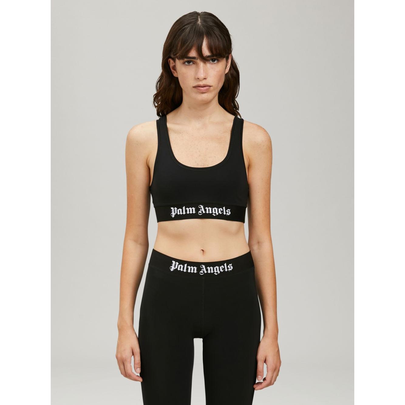 Palm Angels logo sport bra Topwear Palm Angels Gray