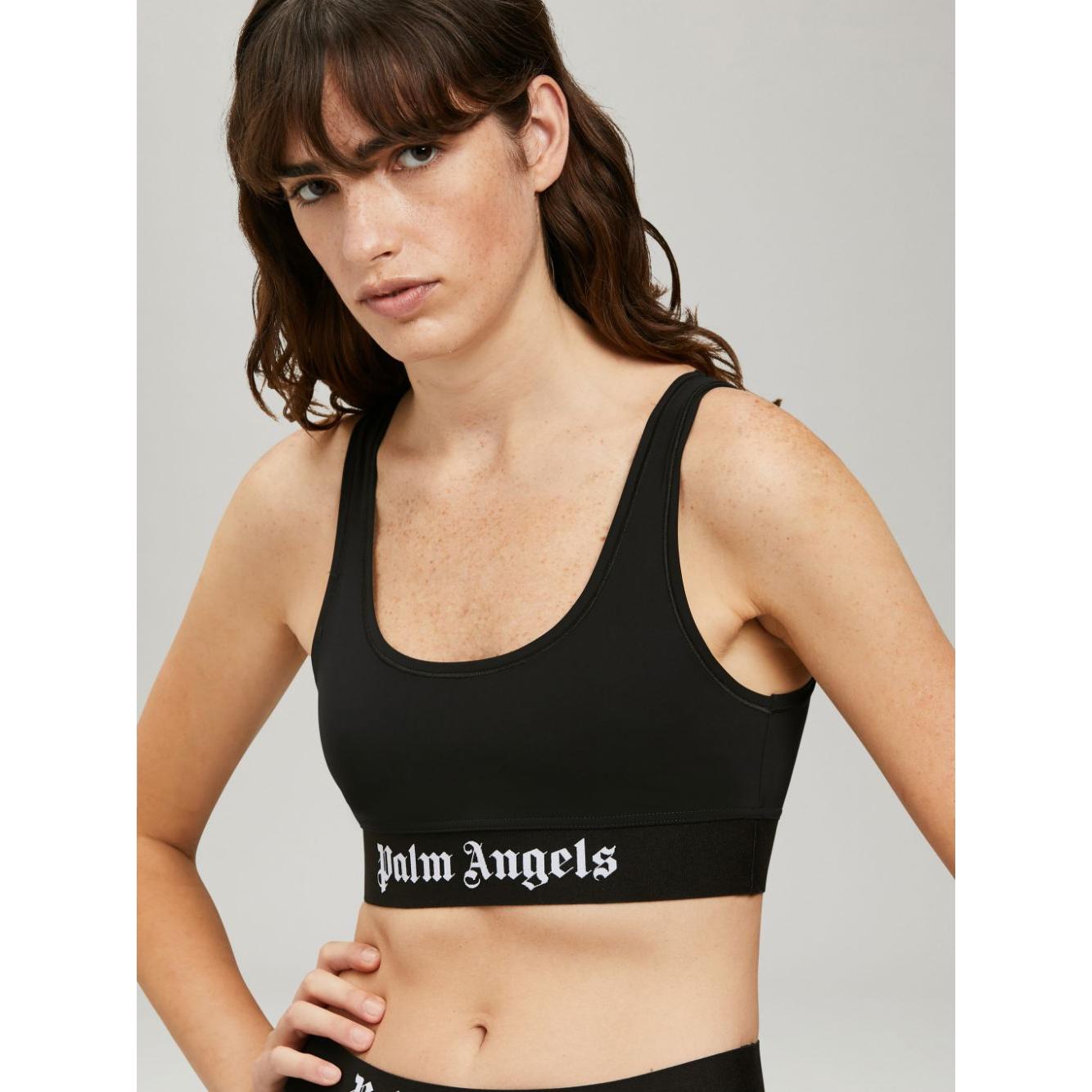Palm Angels logo sport bra Topwear Palm Angels Gray