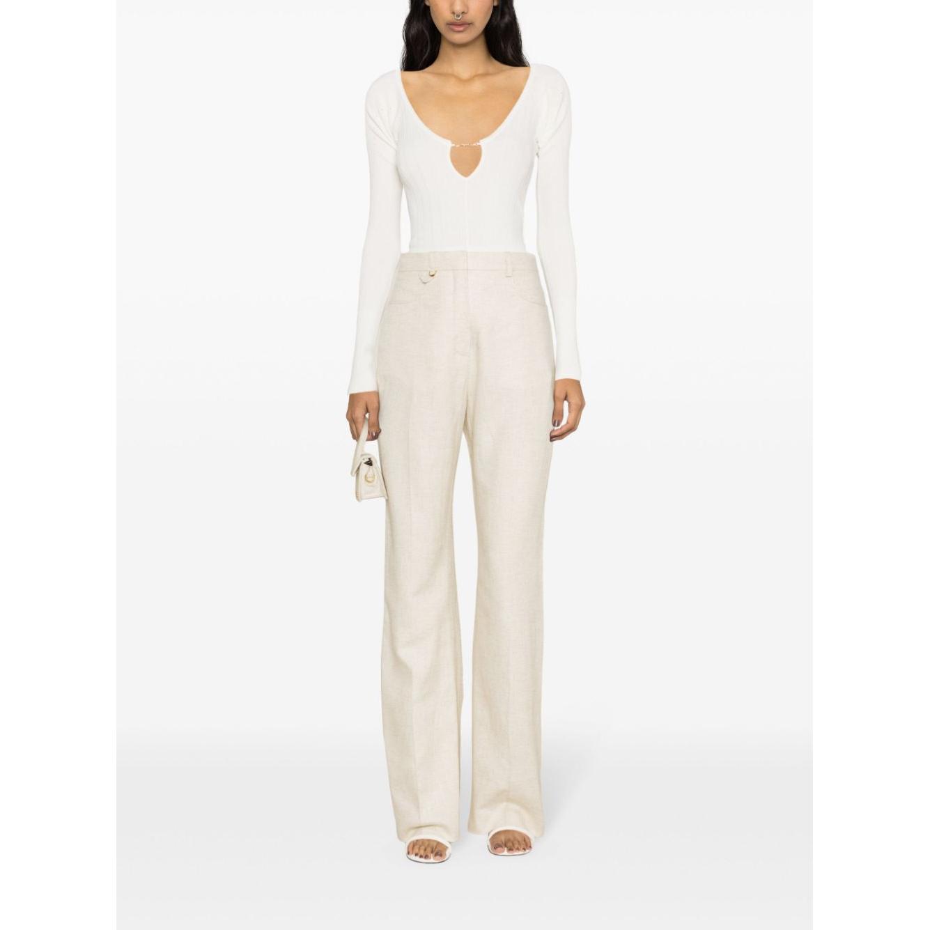 JACQUEMUS Top White Topwear JACQUEMUS White Smoke