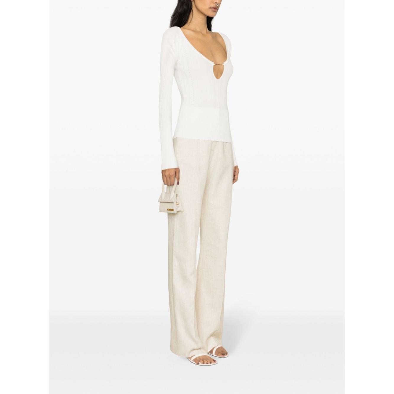JACQUEMUS Top White Topwear JACQUEMUS White Smoke