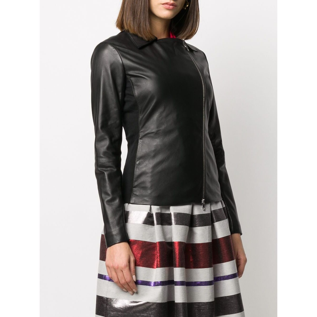 Emporio Armani zipped biker jacket Jackets Emporio Armani Light Gray