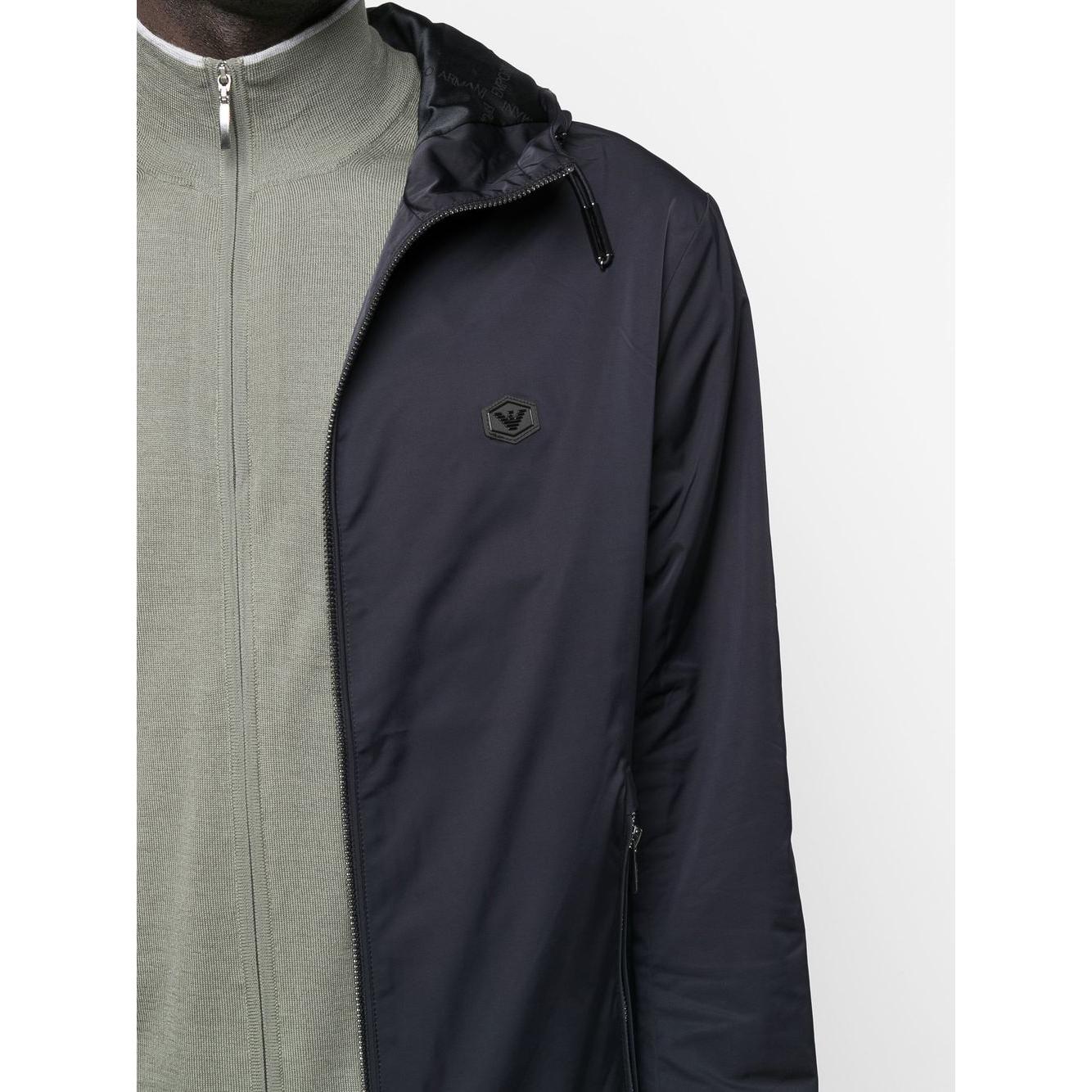 Emporio Armani water-repellent hooded jacket Jackets Emporio Armani Dark Slate Gray