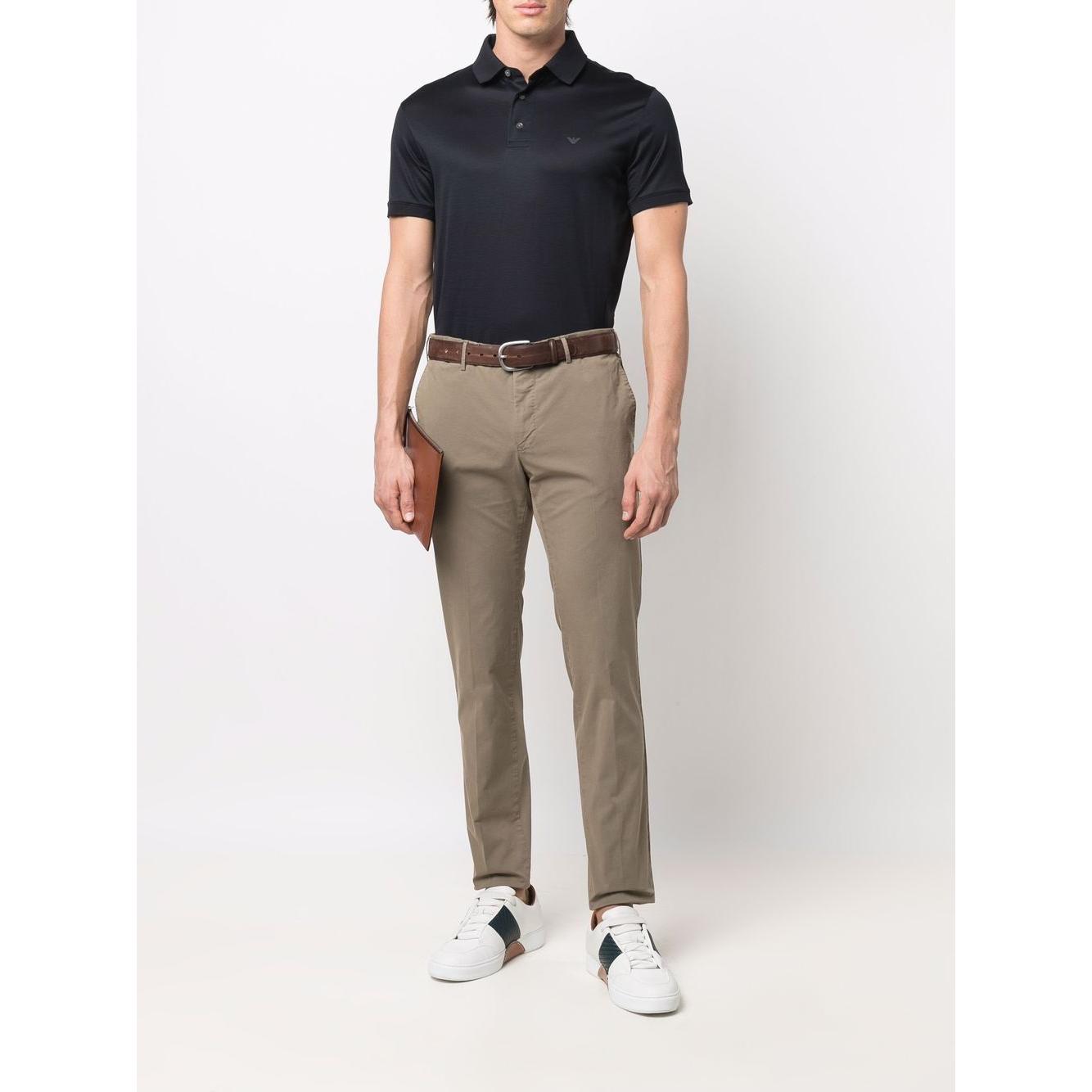 Emporio Armani Logo Polo Shirt Topwear Emporio Armani Antique White