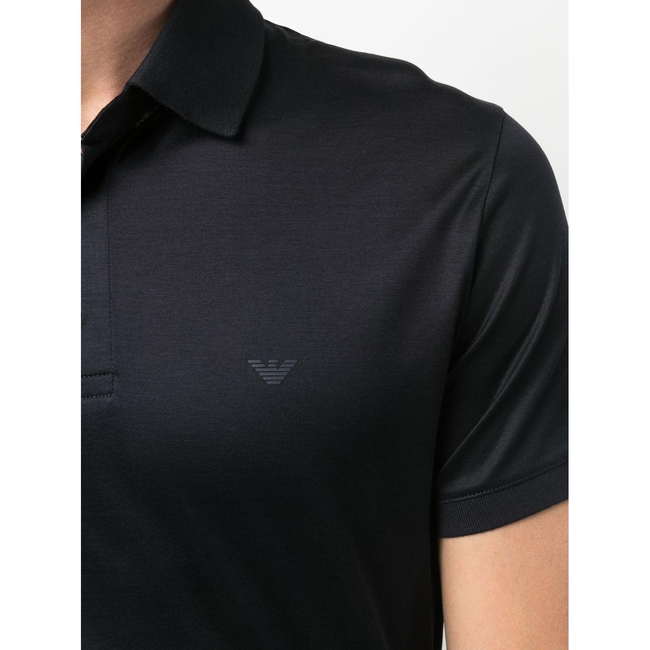 Emporio Armani Logo Polo Shirt Topwear Emporio Armani Black