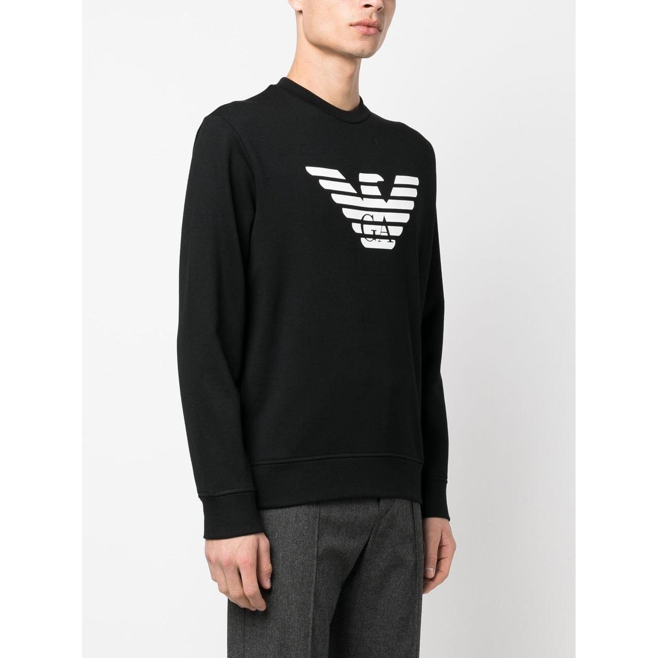 Emporio Armani Modal-blend sweatshirt with logo print Topwear Emporio Armani Lavender