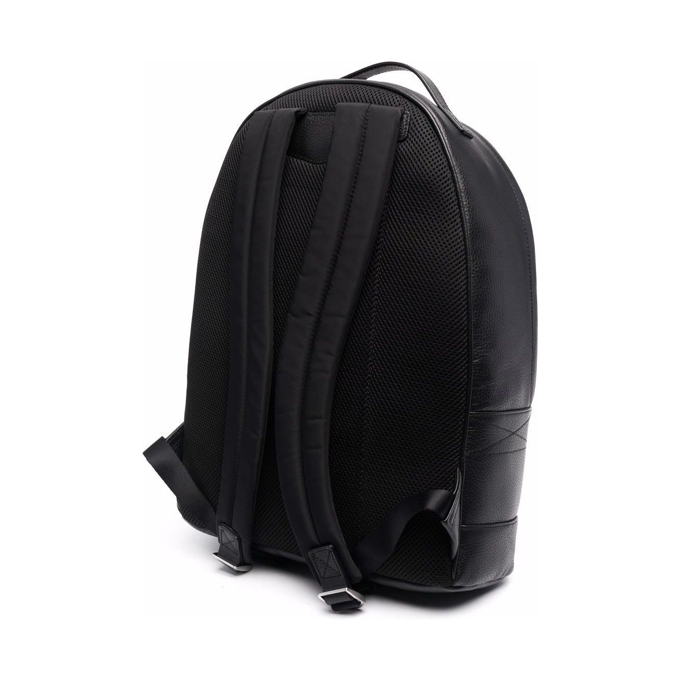 Emporio Armani Round shape backpack in leather Backpacks Emporio Armani Black