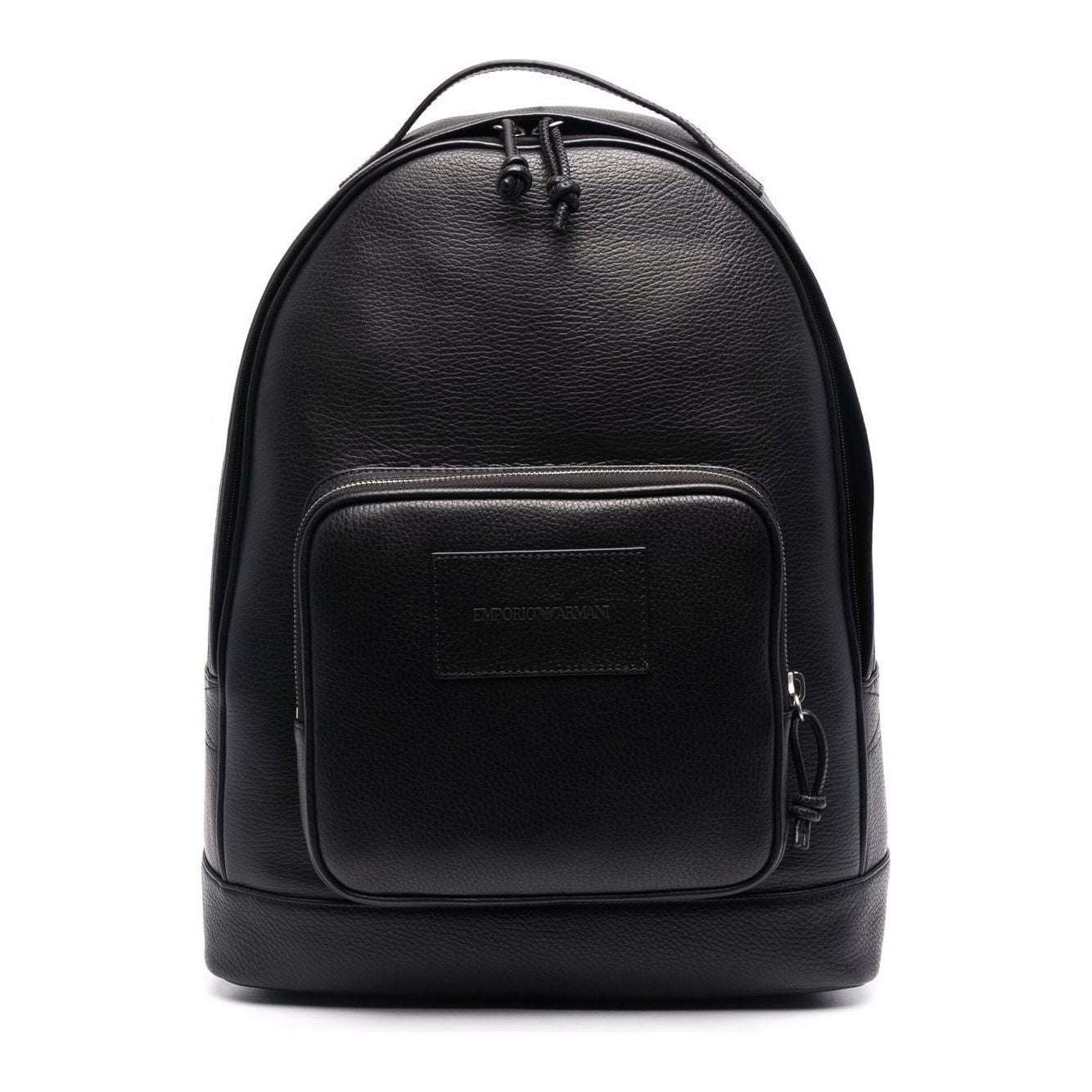 Emporio Armani Round shape backpack in leather Backpacks Emporio Armani Black