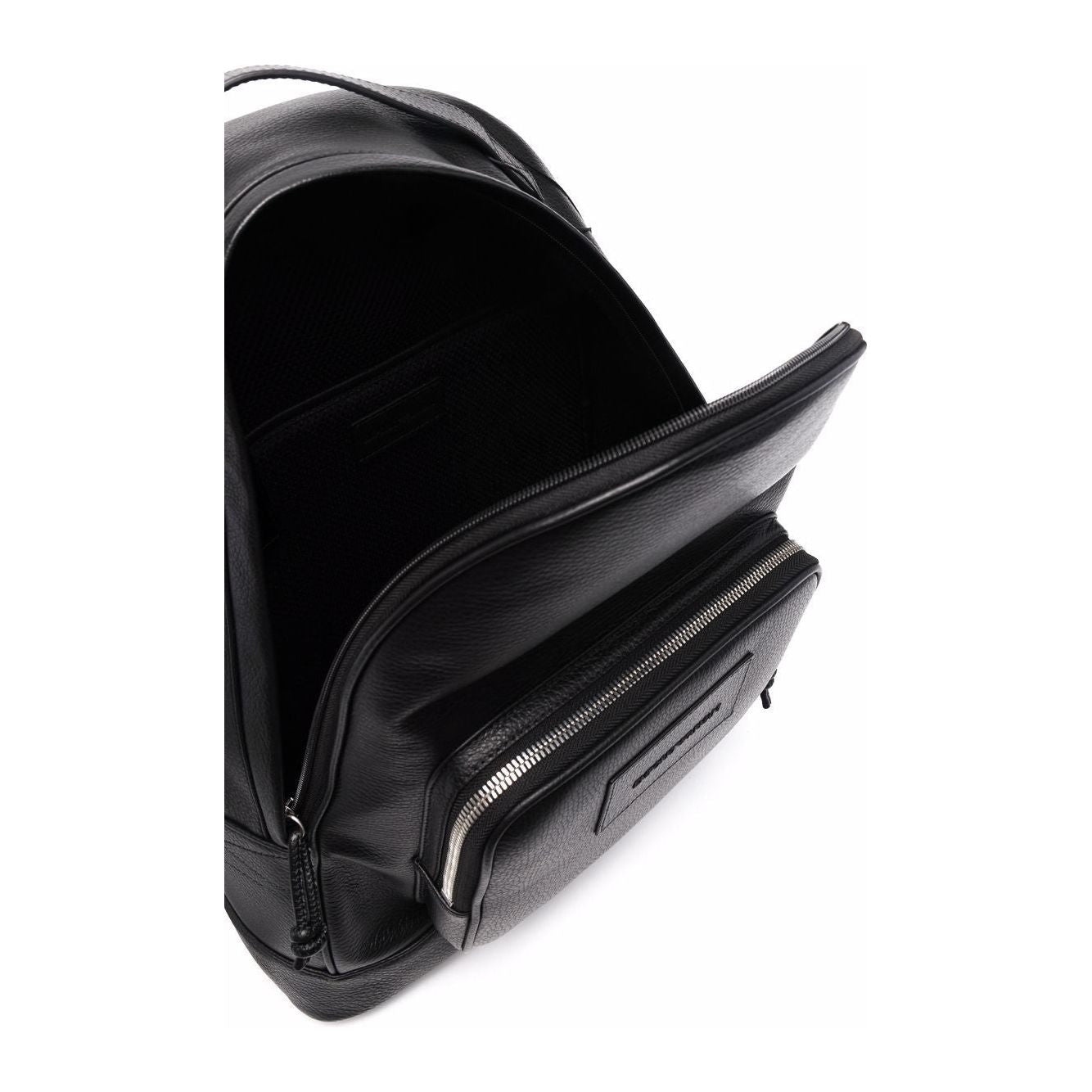 Emporio Armani Round shape backpack in leather Backpacks Emporio Armani Black