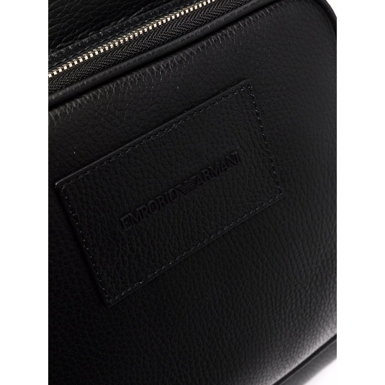 Emporio Armani Round shape backpack in leather Backpacks Emporio Armani Black