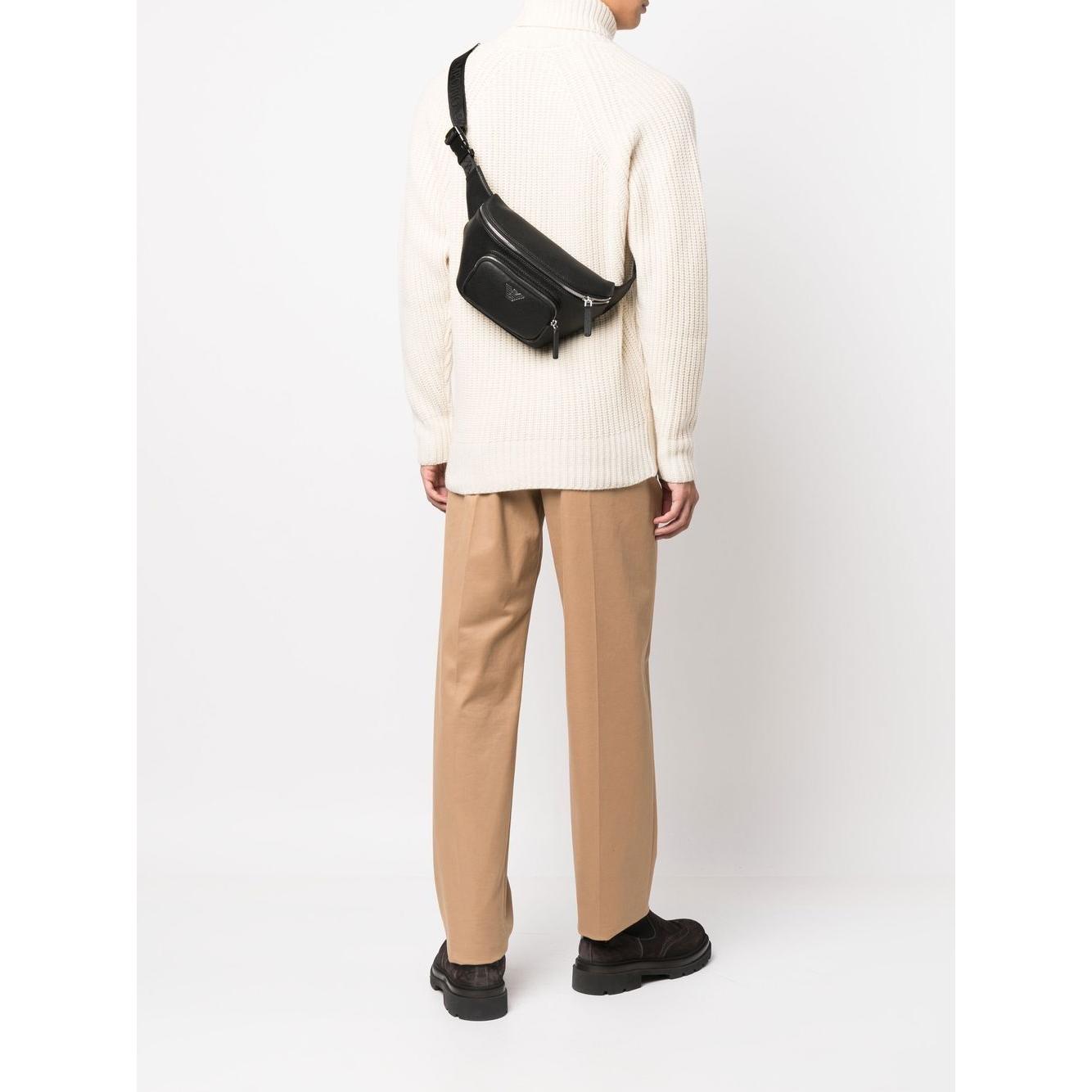 Emporio Armani leather logo-plaque belt bag Belt bags Emporio Armani Beige