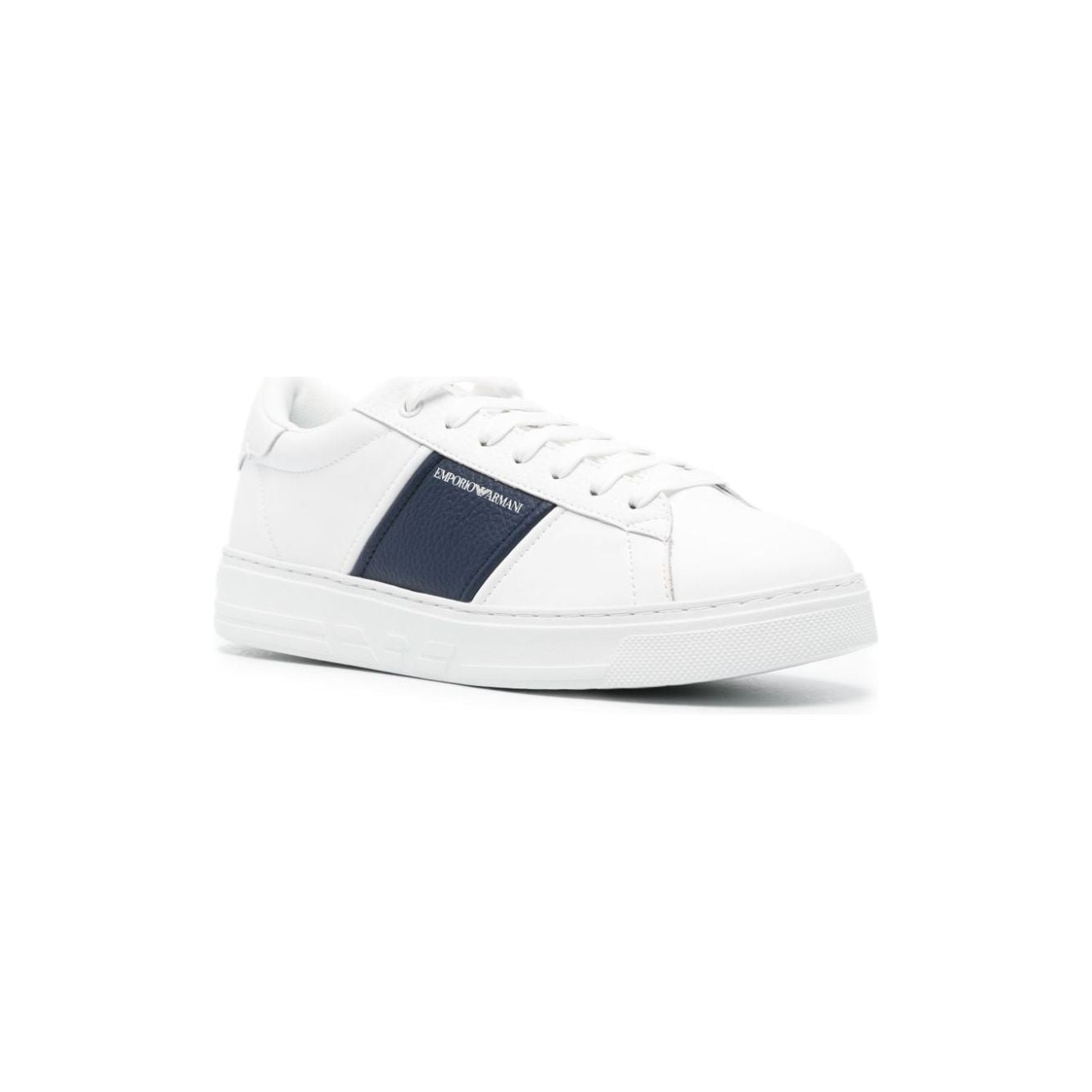 Emporio Armani Leather sneakers with logo detail Sneakers Emporio Armani White Smoke