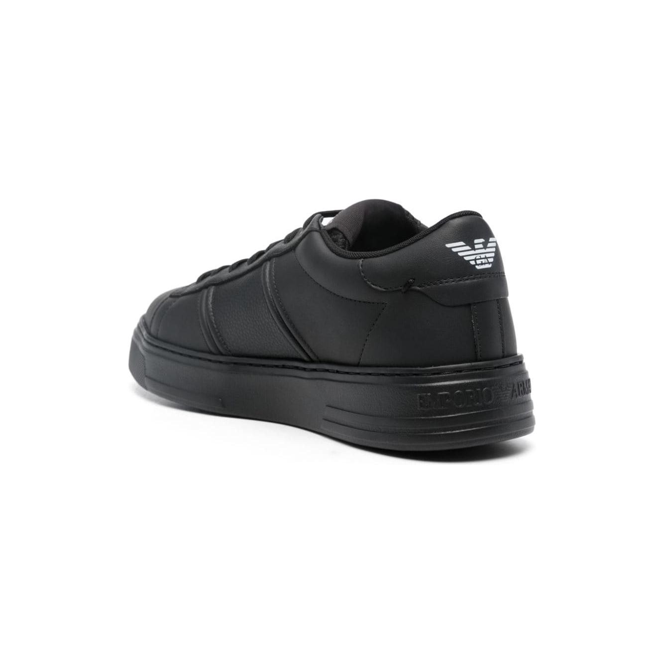 Emporio Armani logo-print leather sneakers black Sneakers Emporio Armani Dark Slate Gray