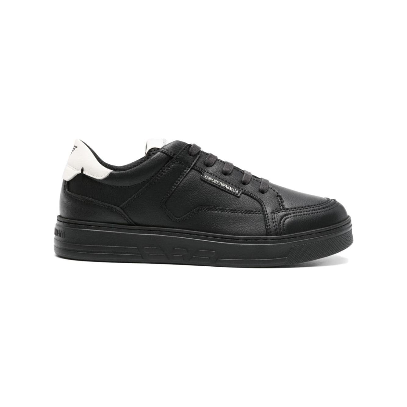 Emporio Armani lace-up leather sneakers Sneakers Emporio Armani Dark Slate Gray