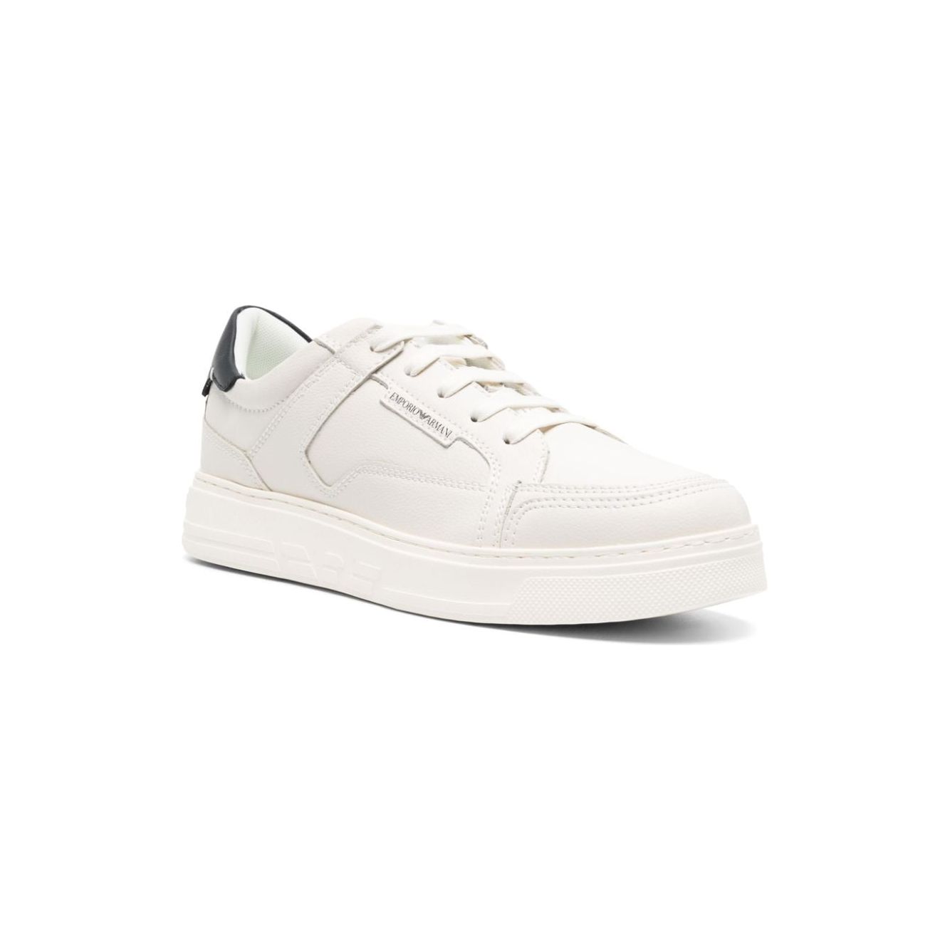 Emporio Armani lace-up Leather Sneakers Sneakers Emporio Armani Beige