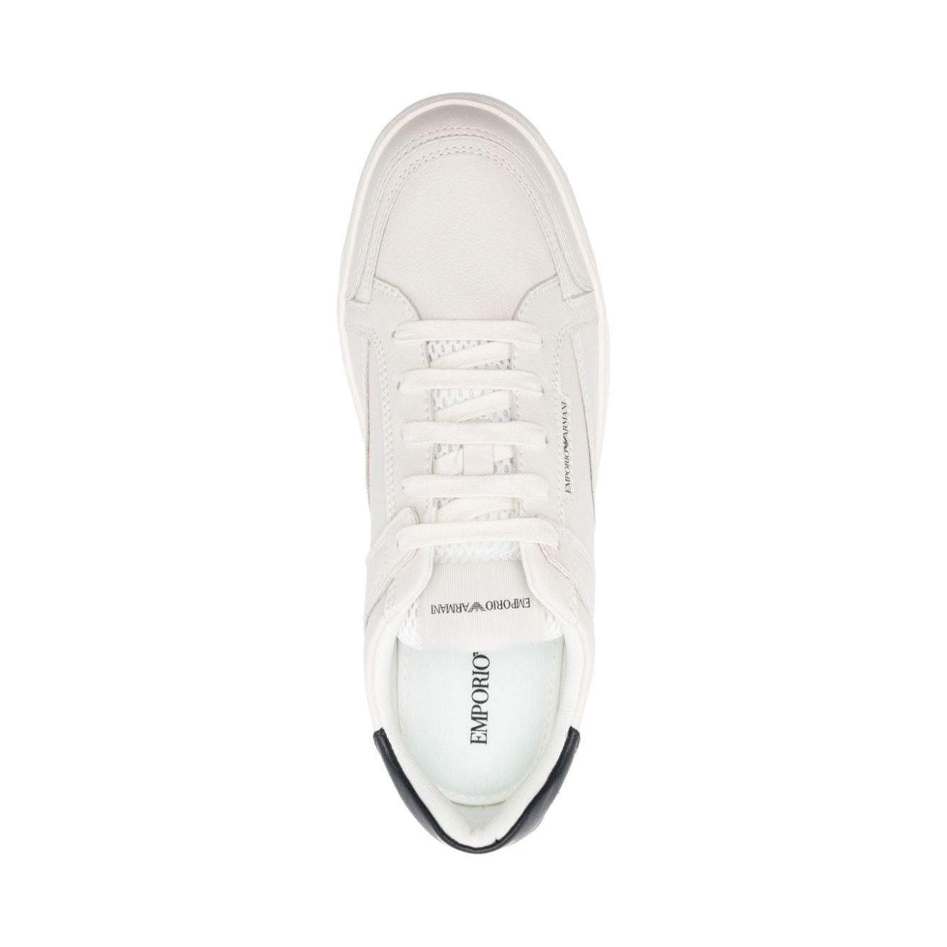 Emporio Armani lace-up Leather Sneakers Sneakers Emporio Armani Beige